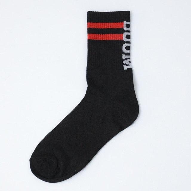 Fashion Men Street Wear Cool Cotton Socks Harajuku Funny Socks Trendy Women Long Socks Crew Socks White Hip Hop Socks Basketball Running Cycling Socks For Men And Women - UrbanCycling.com
