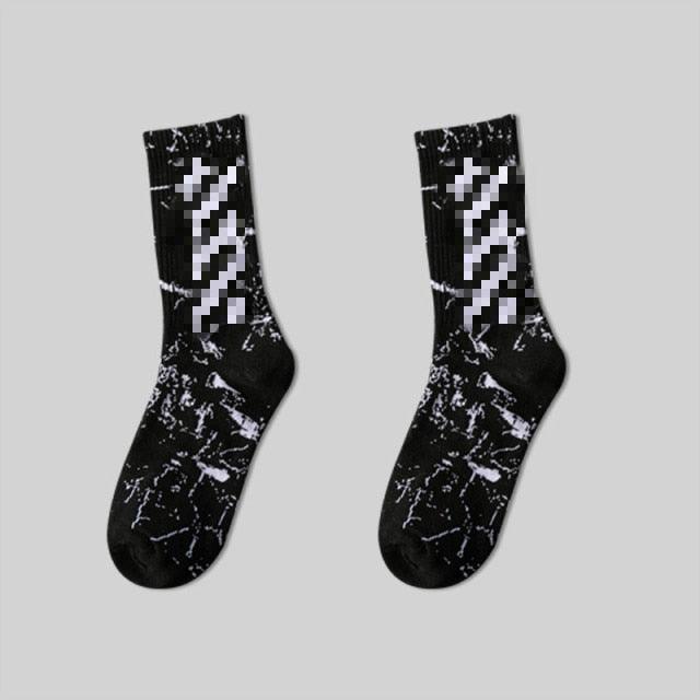 Fashion Men Street Wear Cool Cotton Socks Harajuku Funny Socks Trendy Women Long Socks Crew Socks White Hip Hop Socks Basketball Running Cycling Socks For Men And Women - UrbanCycling.com