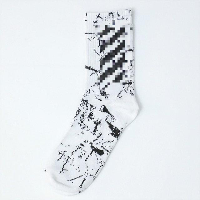 Fashion Men Street Wear Cool Cotton Socks Harajuku Funny Socks Trendy Women Long Socks Crew Socks White Hip Hop Socks Basketball Running Cycling Socks For Men And Women - UrbanCycling.com