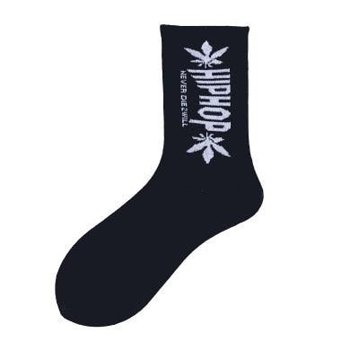 Fashion Men Street Wear Cool Cotton Socks Harajuku Funny Socks Trendy Women Long Socks Crew Socks White Hip Hop Socks Basketball Running Cycling Socks For Men And Women - UrbanCycling.com