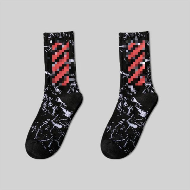 Fashion Men Street Wear Cool Cotton Socks Harajuku Funny Socks Trendy Women Long Socks Crew Socks White Hip Hop Socks Basketball Running Cycling Socks For Men And Women - UrbanCycling.com