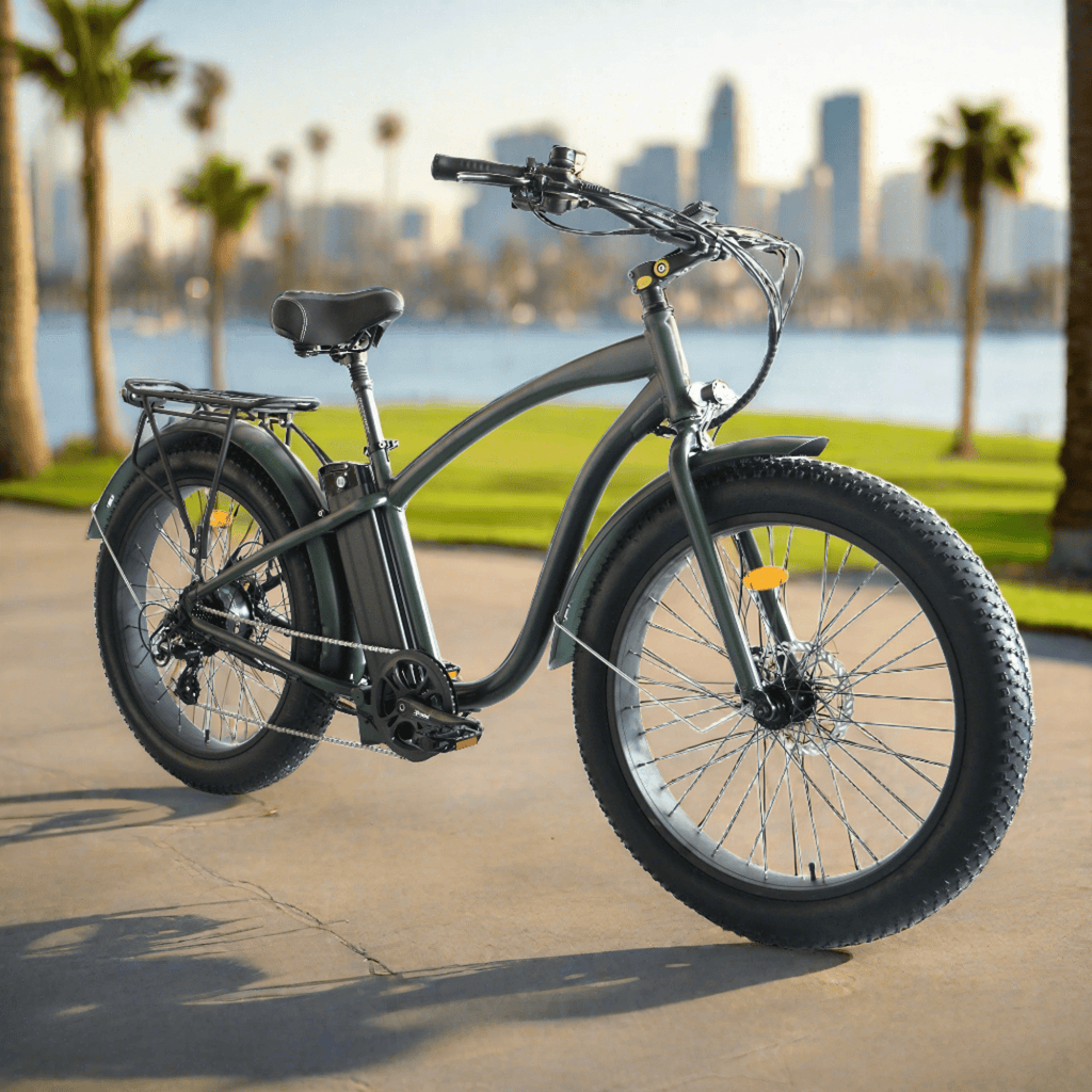 Fat Tire Step Over 26x4 - 52v Beach Cruiser Electric Bike - UrbanCycling.com