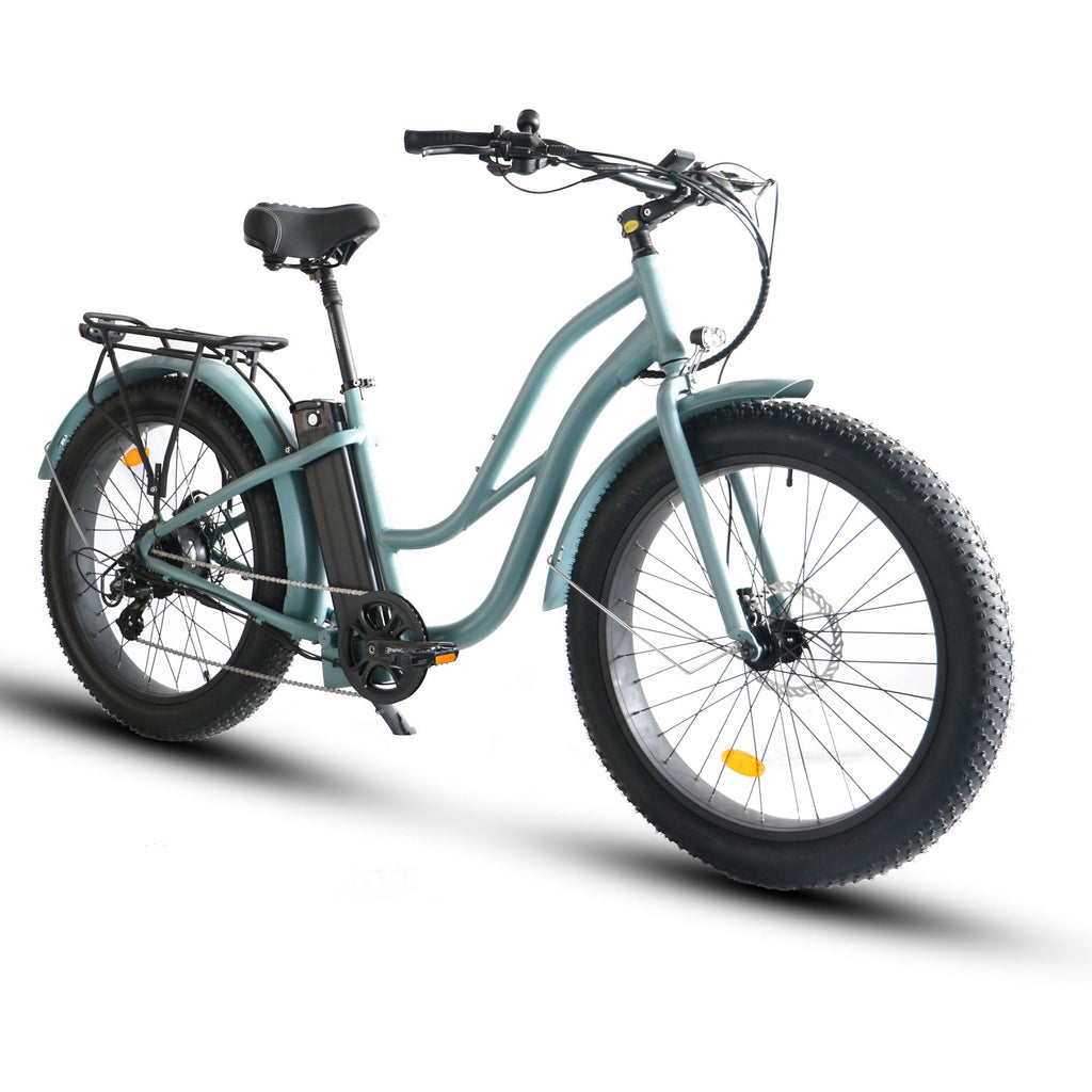 Fat Tire Step Thru 26x4 - 52v Beach Cruiser Electric Bike - UrbanCycling.com