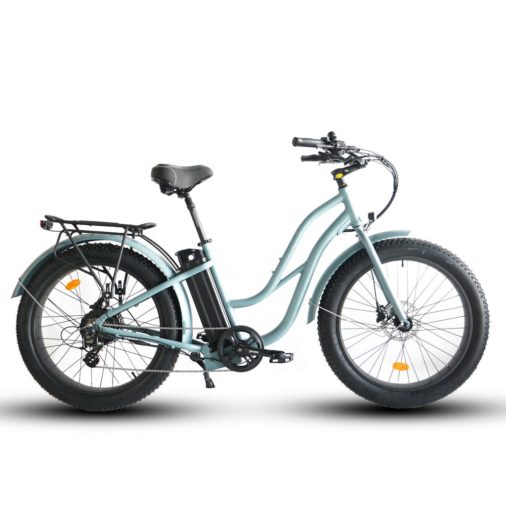 Fat Tire Step Thru 26x4 - 52v Beach Cruiser Electric Bike - UrbanCycling.com