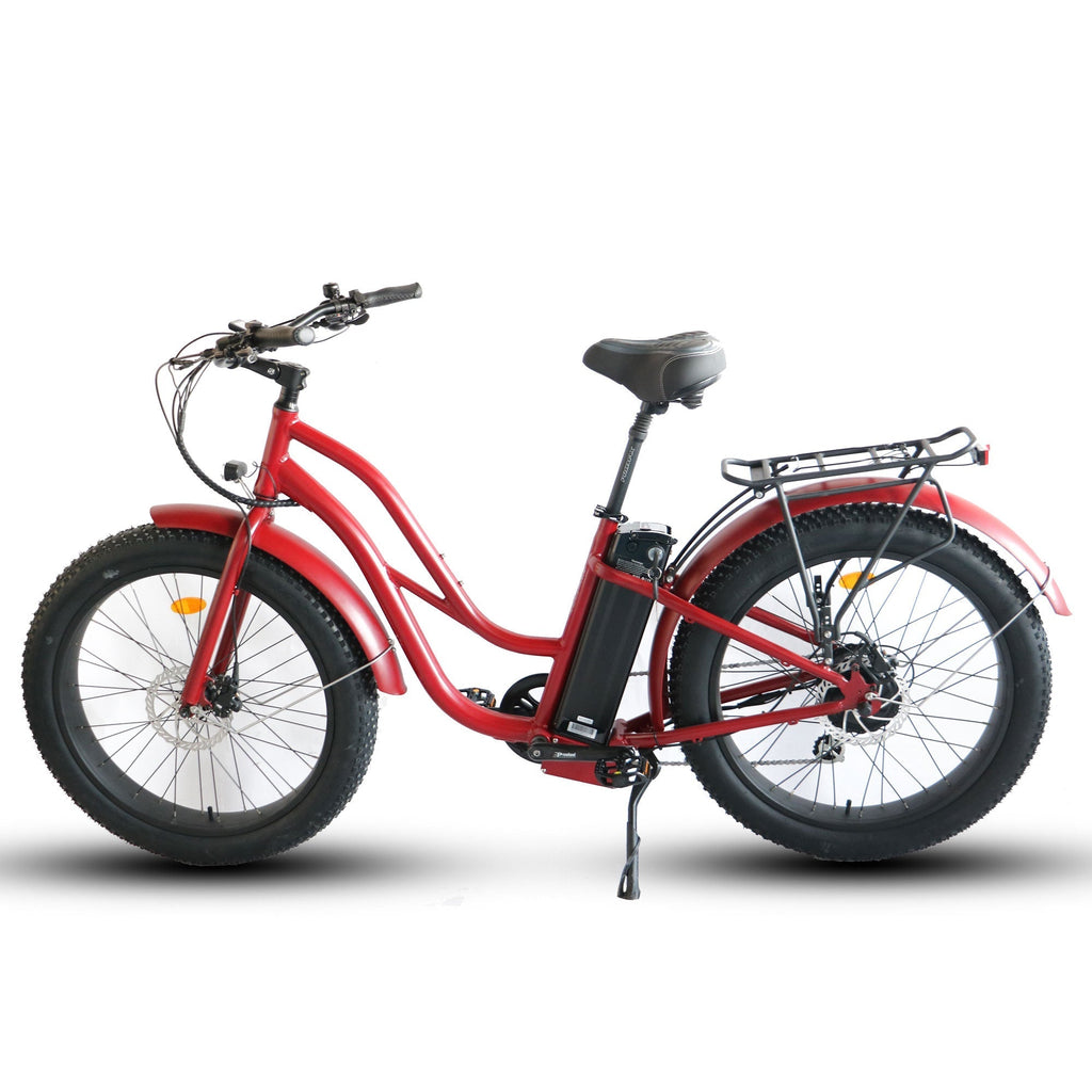 Fat Tire Step Thru 26x4 - 52v Beach Cruiser Electric Bike - UrbanCycling.com