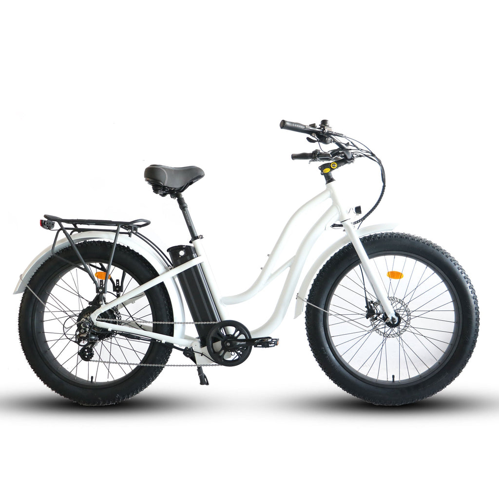 Fat Tire Step Thru 26x4 - 52v Beach Cruiser Electric Bike - UrbanCycling.com