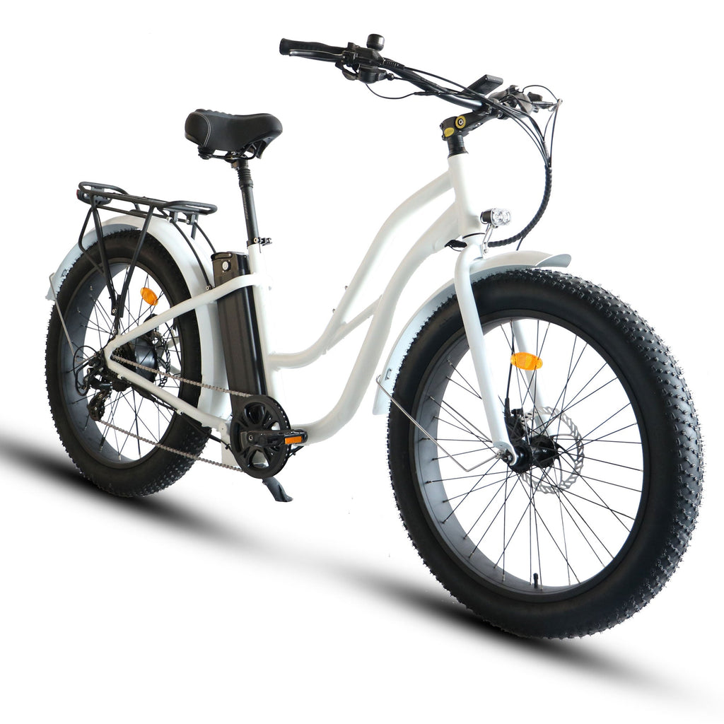 Fat Tire Step Thru 26x4 - 52v Beach Cruiser Electric Bike - UrbanCycling.com