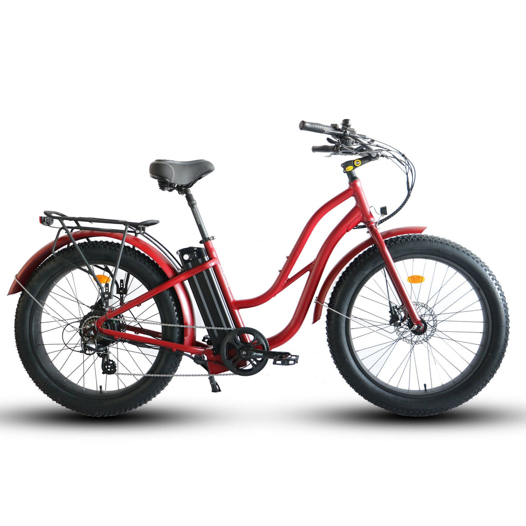 Fat Tire Step Thru 26x4 - 52v Beach Cruiser Electric Bike - UrbanCycling.com