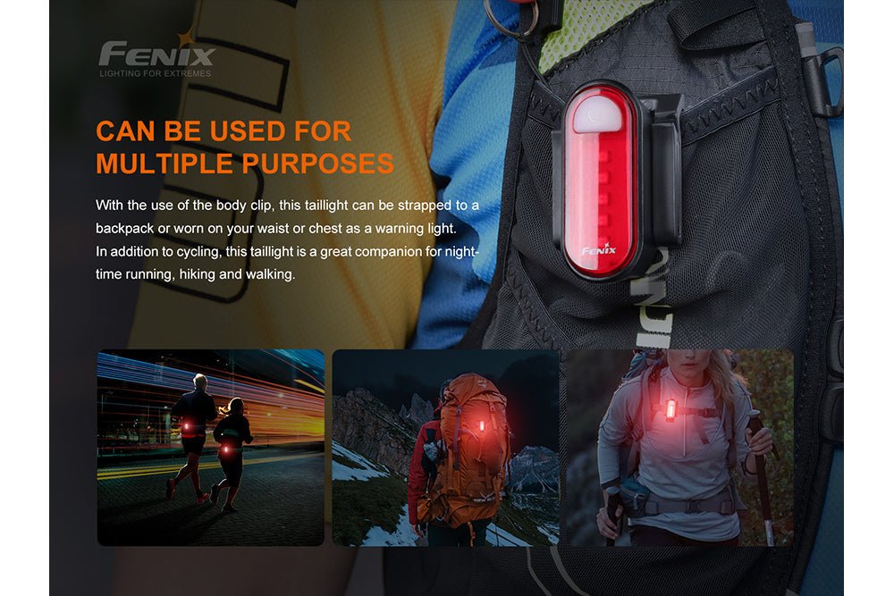 Fenix BC05R V2.0 Rechargeable Bicycle Tail Light - UrbanCycling.com