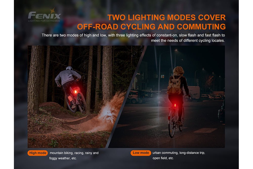 Fenix BC05R V2.0 Rechargeable Bicycle Tail Light - UrbanCycling.com