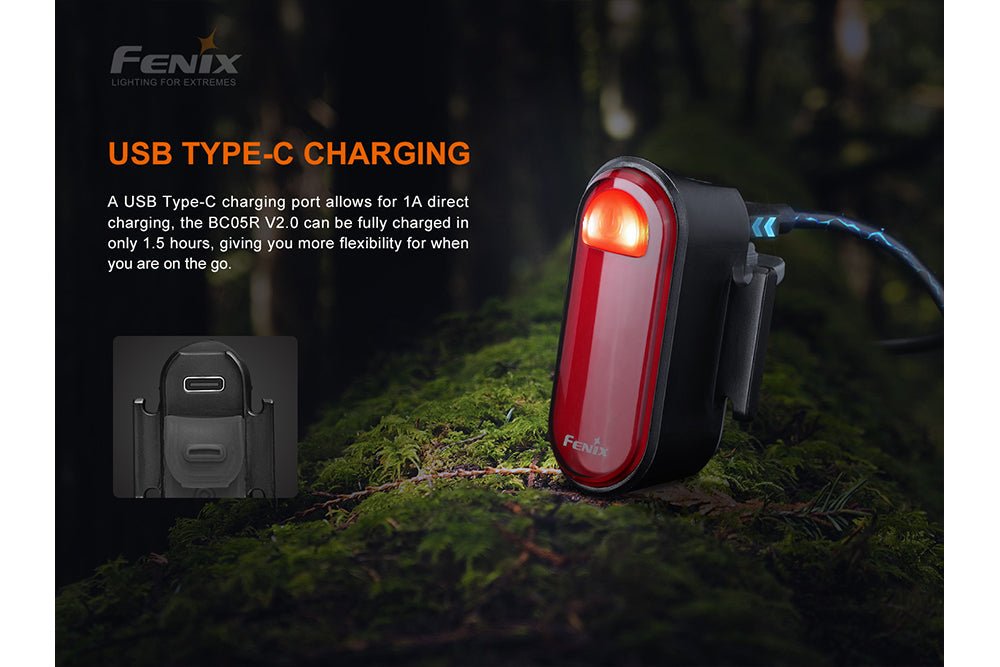 Fenix BC05R V2.0 Rechargeable Bicycle Tail Light - UrbanCycling.com