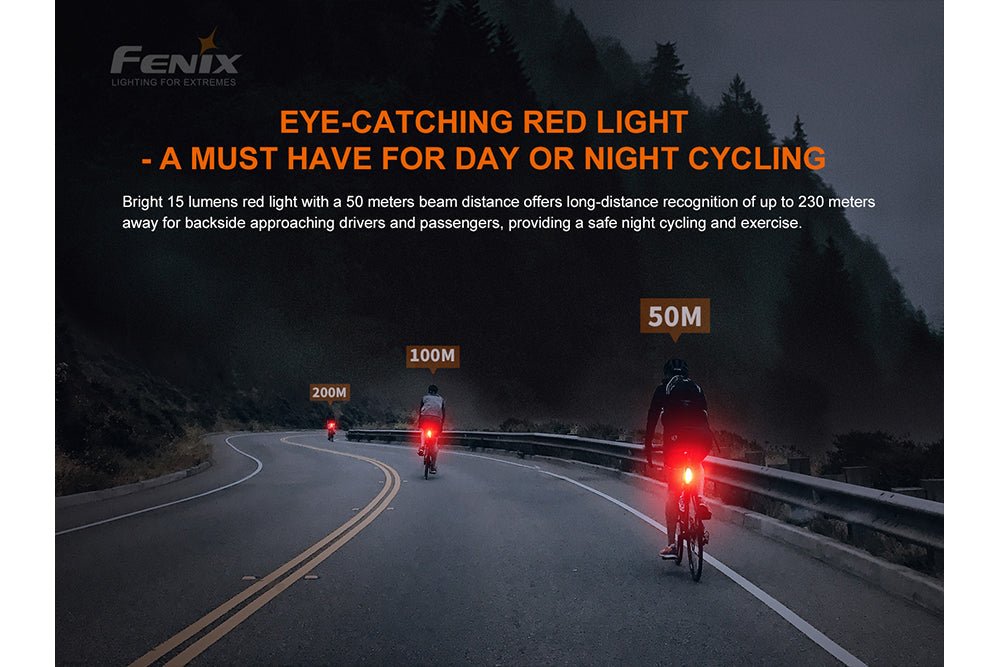 Fenix BC05R V2.0 Rechargeable Bicycle Tail Light - UrbanCycling.com