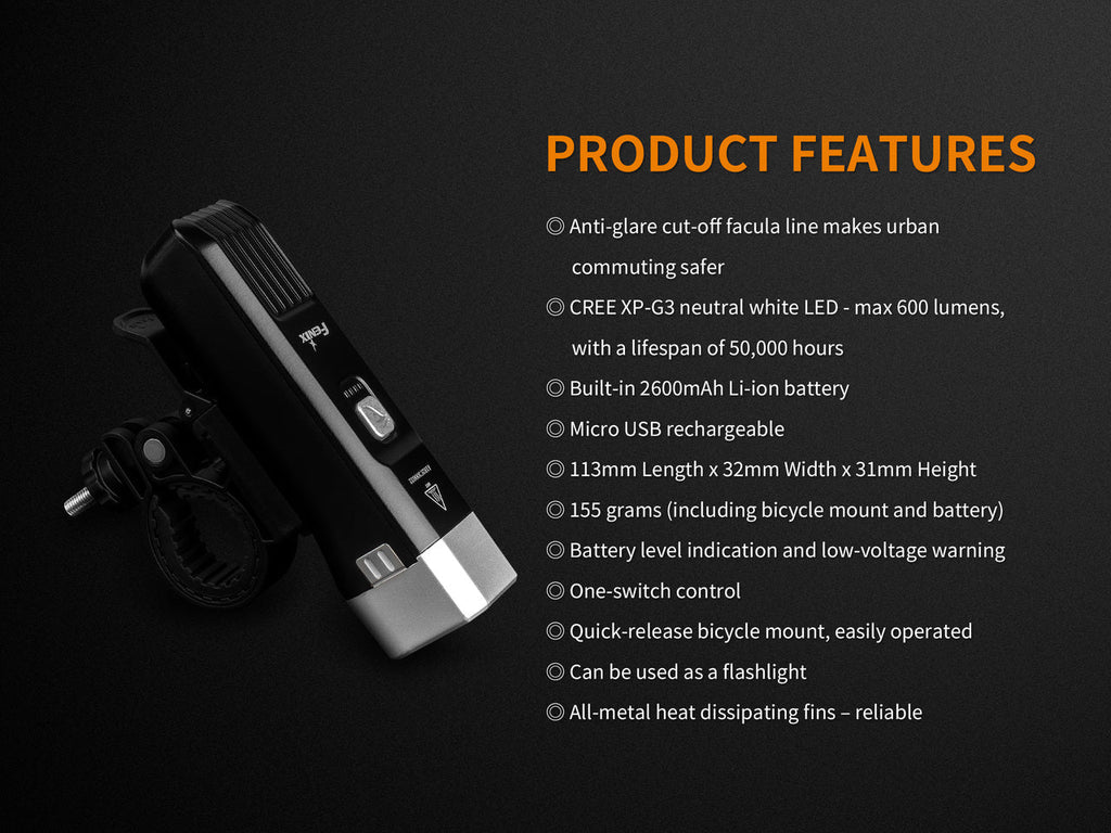 Fenix BC25R LED Bike Light - UrbanCycling.com