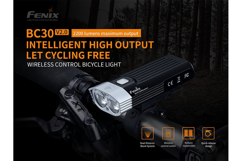 Fenix BC30 V2 LED Bike Light - UrbanCycling.com