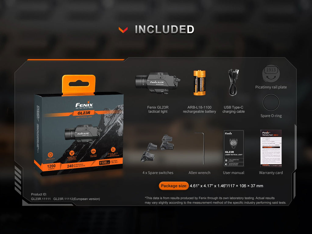 Fenix GL23R Green Laser Tactical Light - UrbanCycling.com