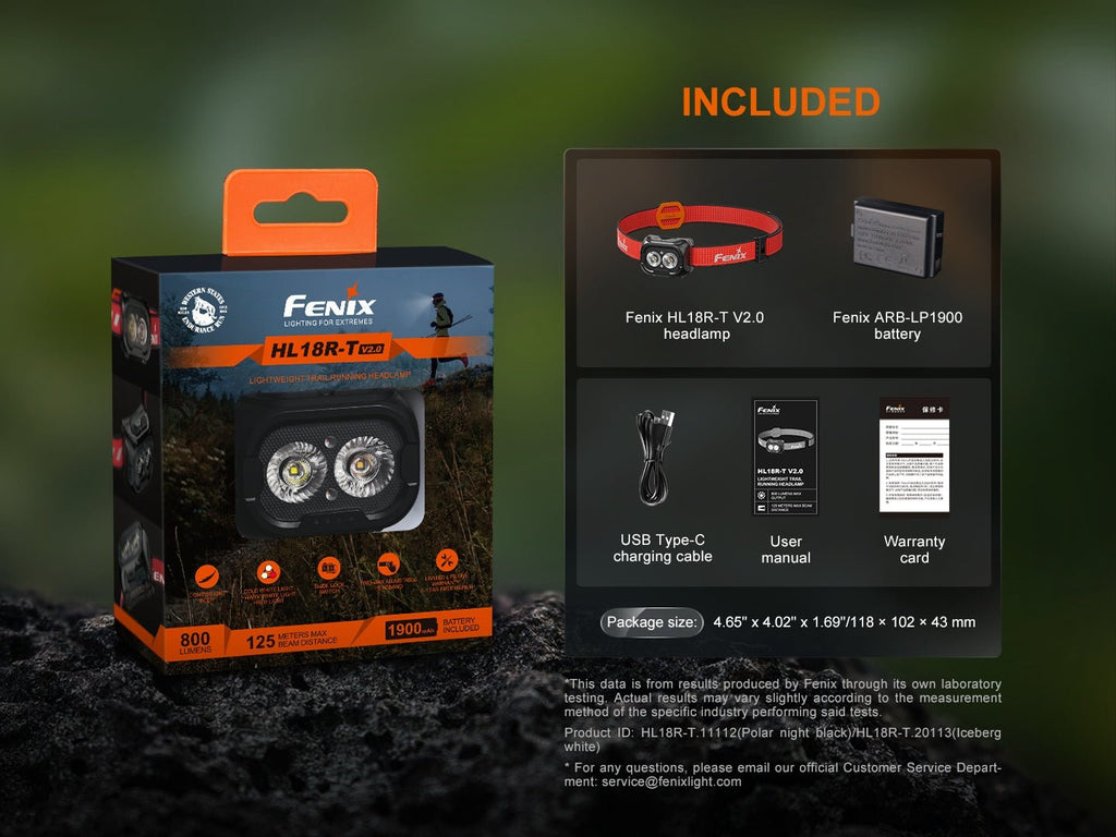 Fenix HL18R - T V2 Lightweight Trail Running Headlamp - UrbanCycling.com