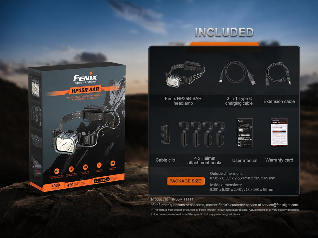 Fenix HP35R Search and Rescue Headlamp - UrbanCycling.com