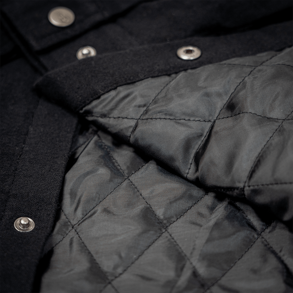 Flannel Jacket - Black on Black - UrbanCycling.com