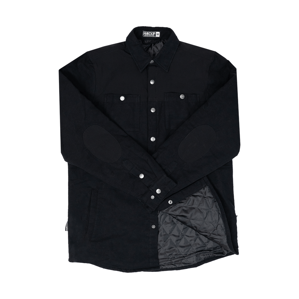 Flannel Jacket - Black on Black - UrbanCycling.com