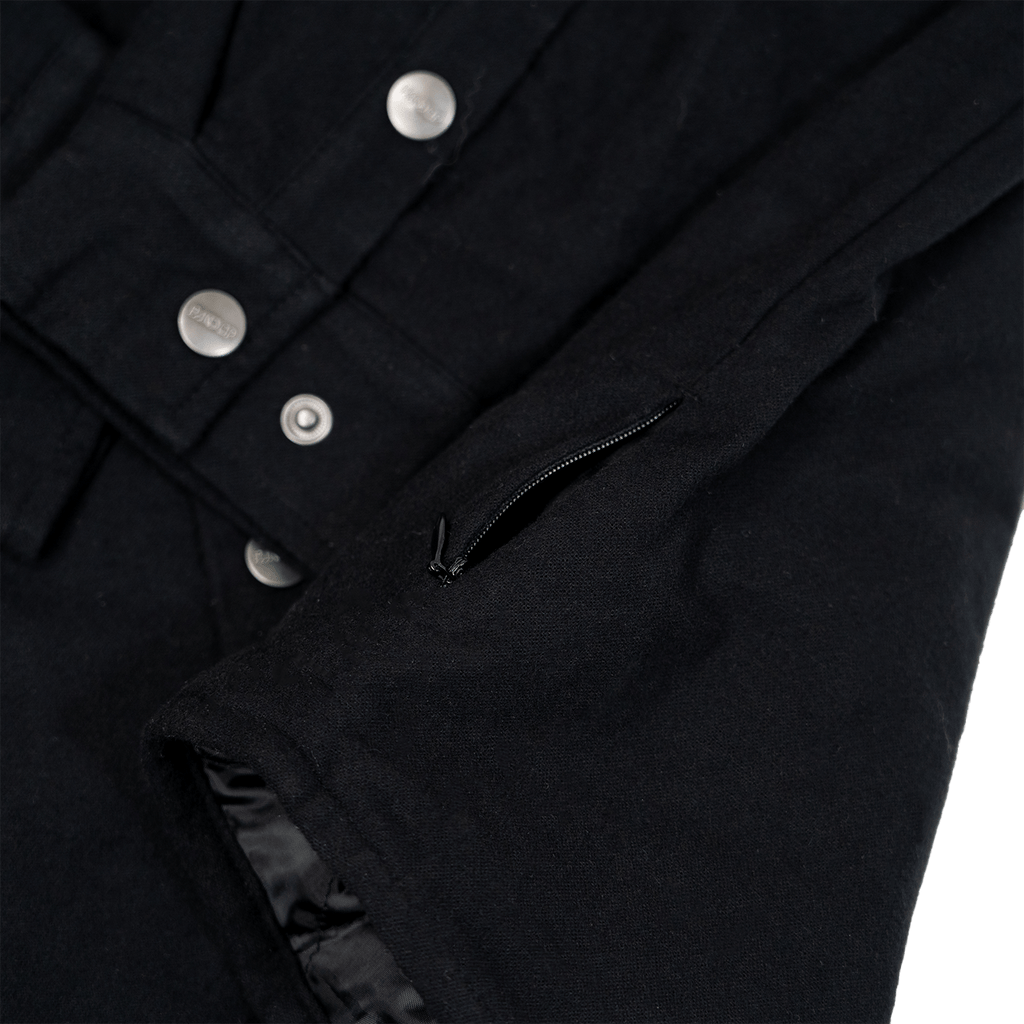 Flannel Jacket - Black on Black - UrbanCycling.com