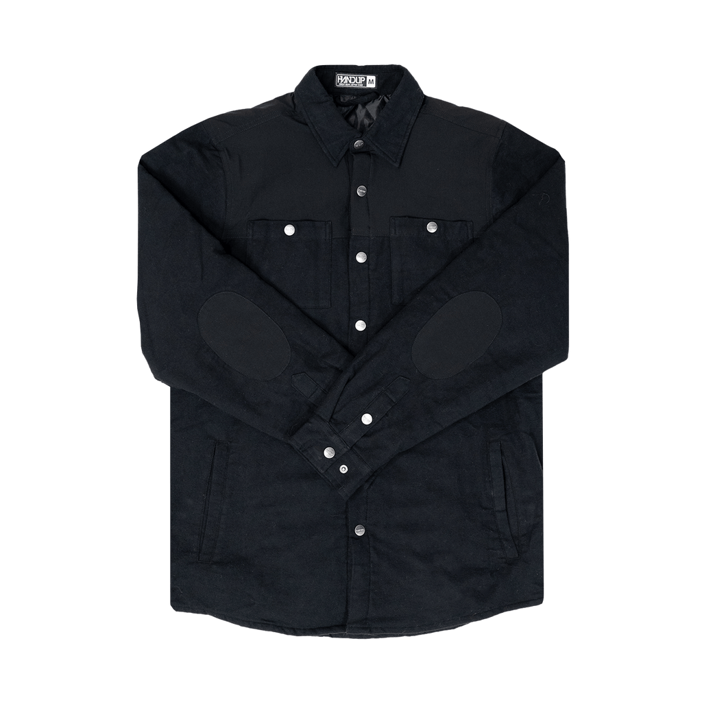 Flannel Jacket - Black on Black - UrbanCycling.com