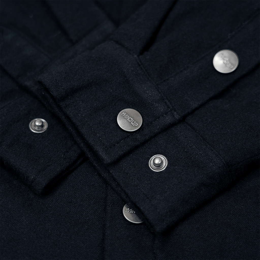 Flannel Jacket - Black on Black - UrbanCycling.com