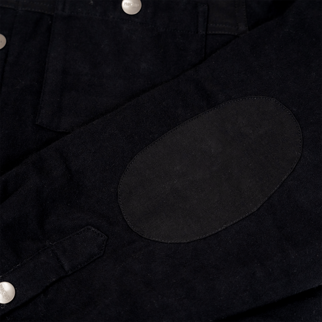 Flannel Jacket - Black on Black - UrbanCycling.com