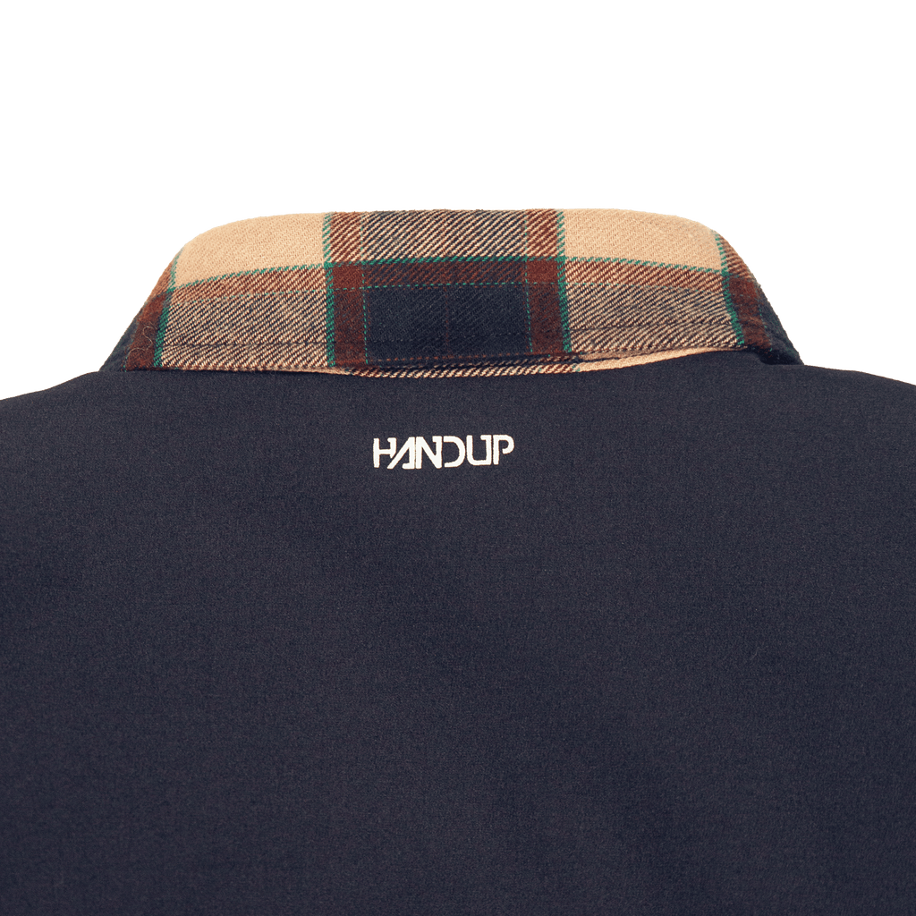 Flannel Jacket - Navy/Tan Plaid - UrbanCycling.com