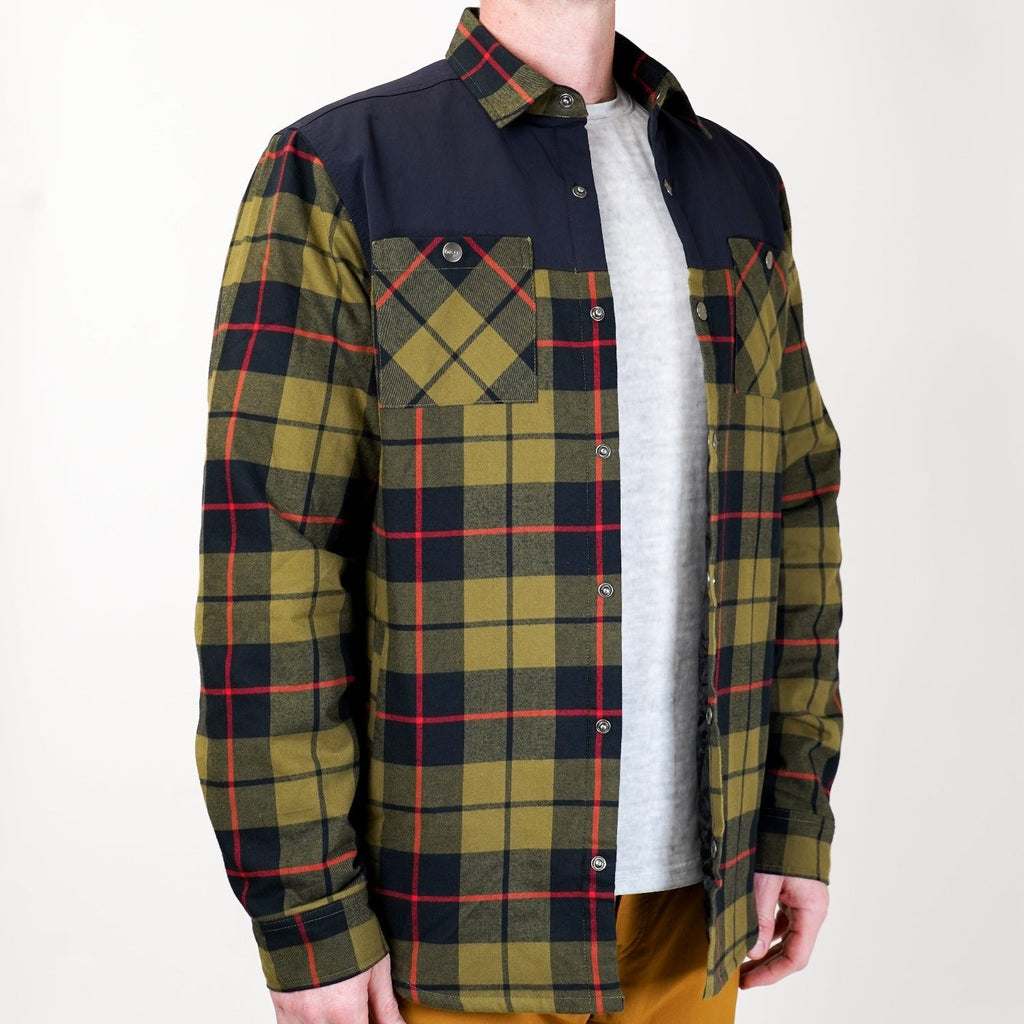 Flannel Jacket - Olive Flannel - UrbanCycling.com