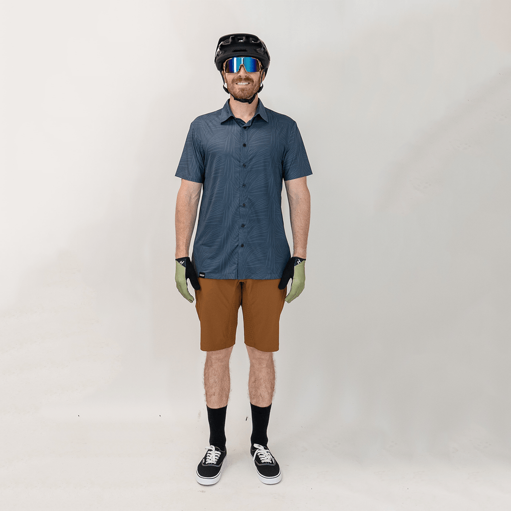 FlexGRID Button Up - Fern Flow Blue Steel - UrbanCycling.com