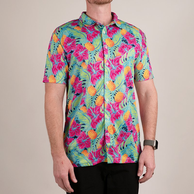 FlexGRID Button Up - Pineapples of the Caribbean - UrbanCycling.com