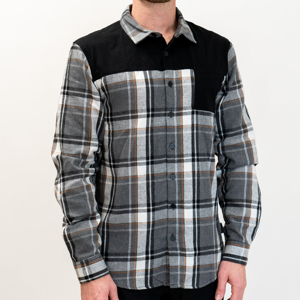 FlexTop Flannel - Black/Grey - UrbanCycling.com