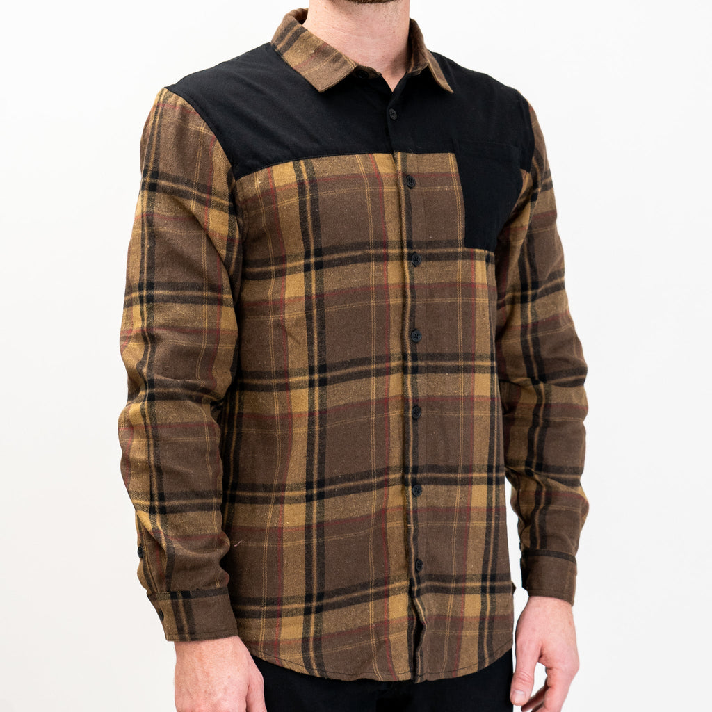 FlexTop Flannel - Brown/Tan - UrbanCycling.com