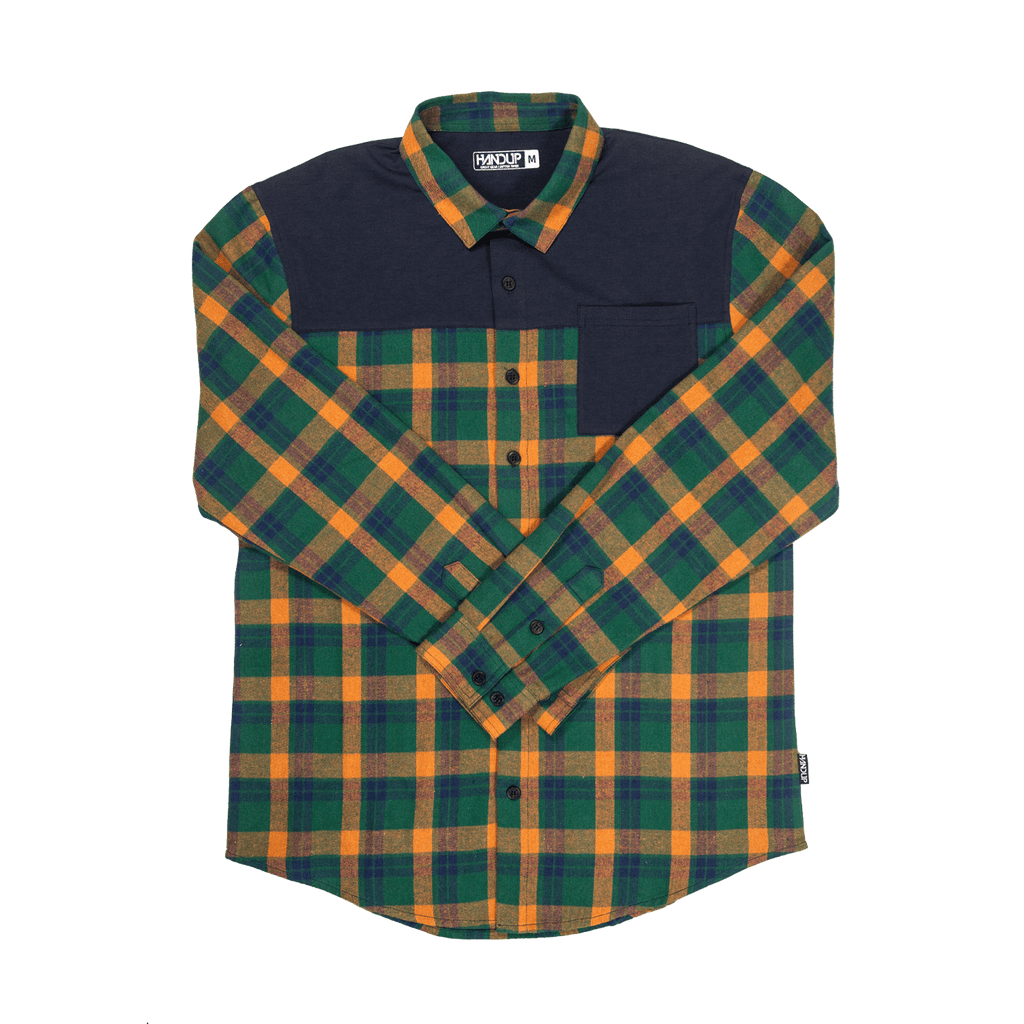 FlexTop Flannel - Forest Green/Golden Mustard - UrbanCycling.com
