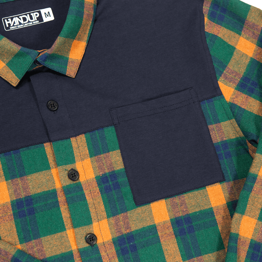 FlexTop Flannel - Forest Green/Golden Mustard - UrbanCycling.com