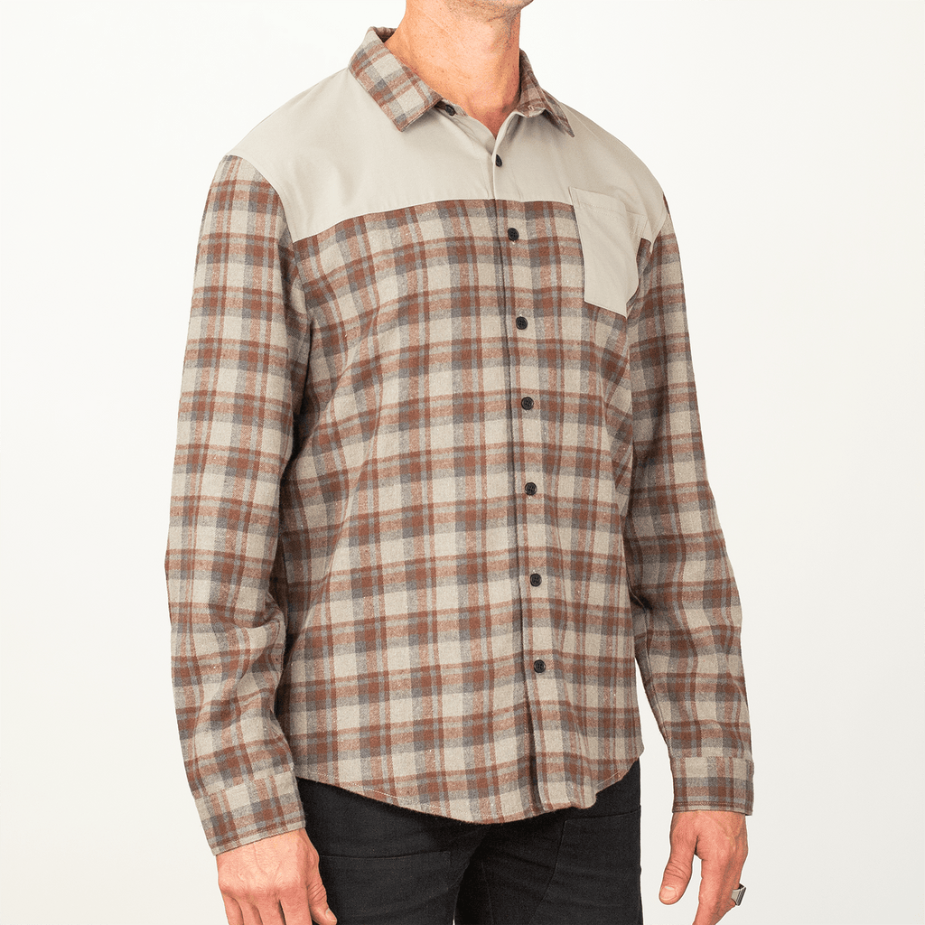 FlexTop Flannel - Saddle Brown/Sand - UrbanCycling.com