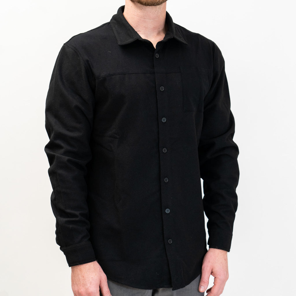 FlexTop Flannel - Solid Black - UrbanCycling.com