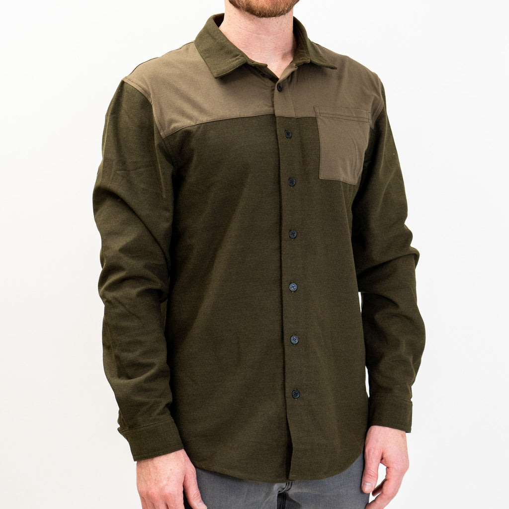 FlexTop Flannel - Solid Olive - UrbanCycling.com