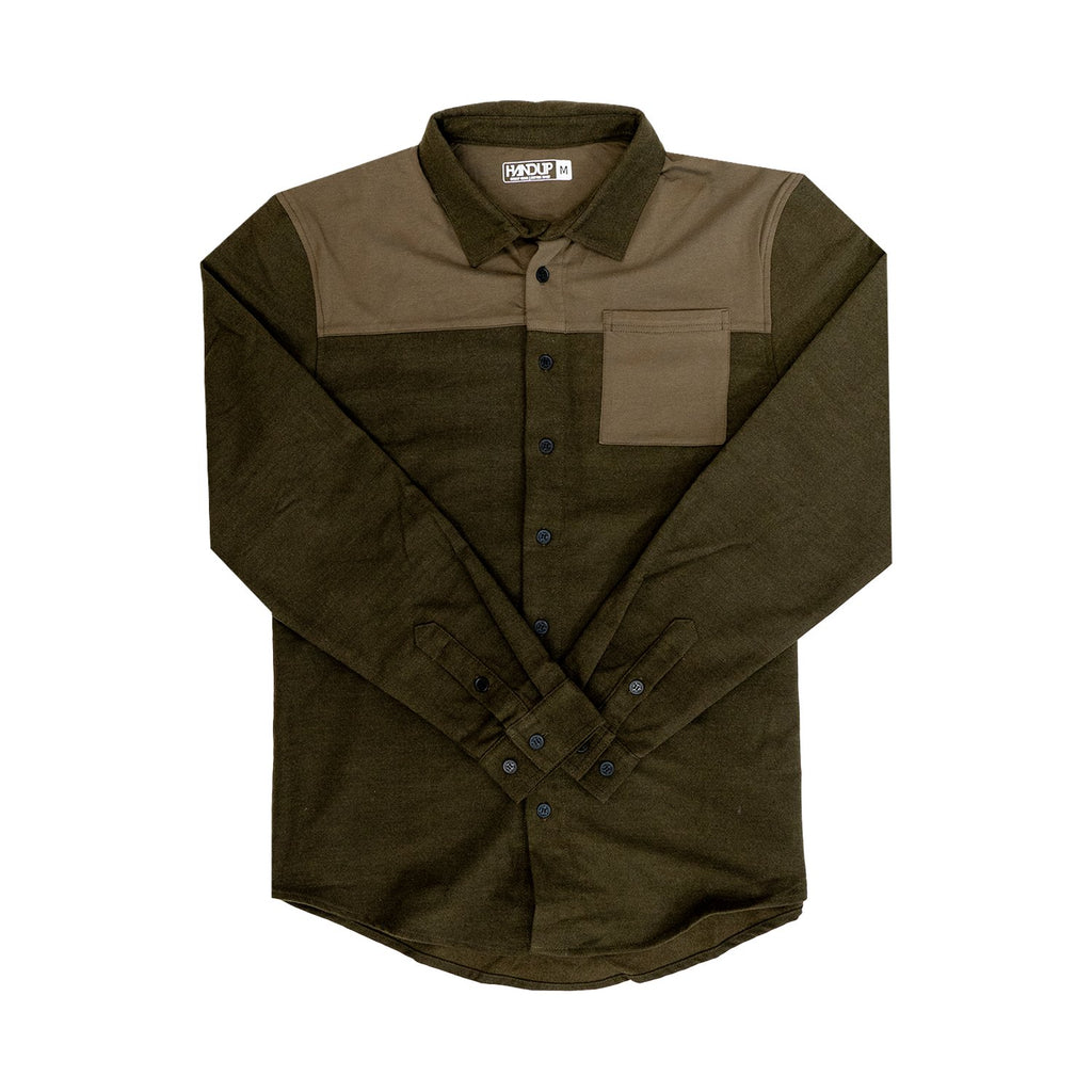 FlexTop Flannel - Solid Olive - UrbanCycling.com