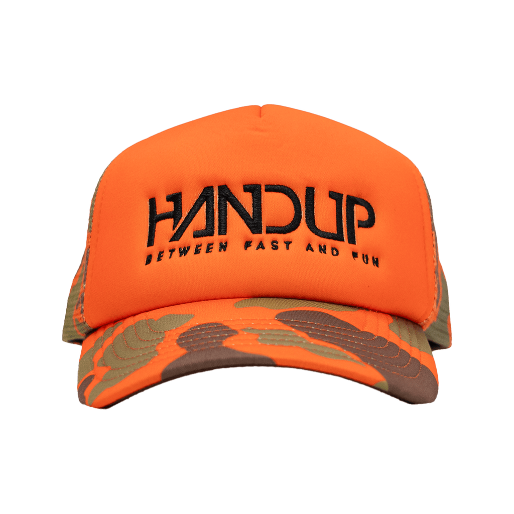 Foam Trucker Hat - Orange Camo - UrbanCycling.com