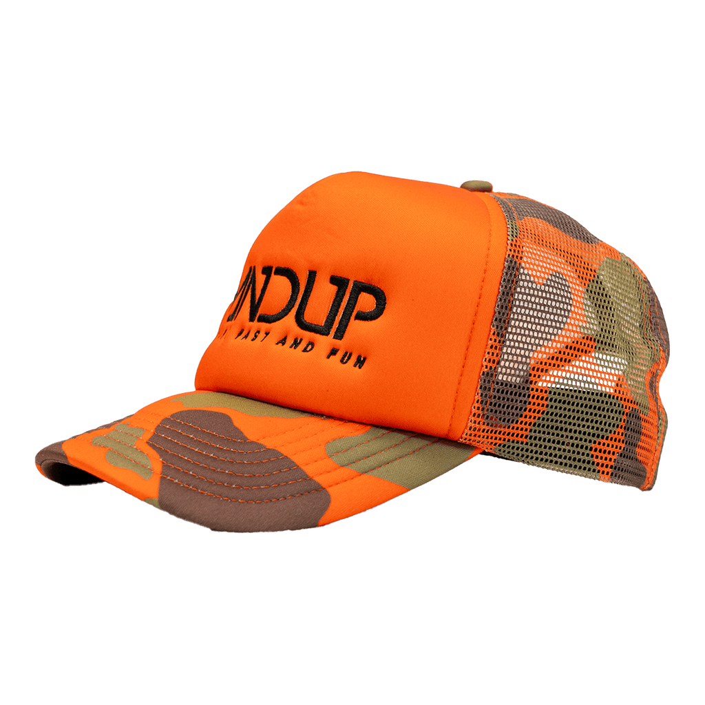 Foam Trucker Hat - Orange Camo - UrbanCycling.com