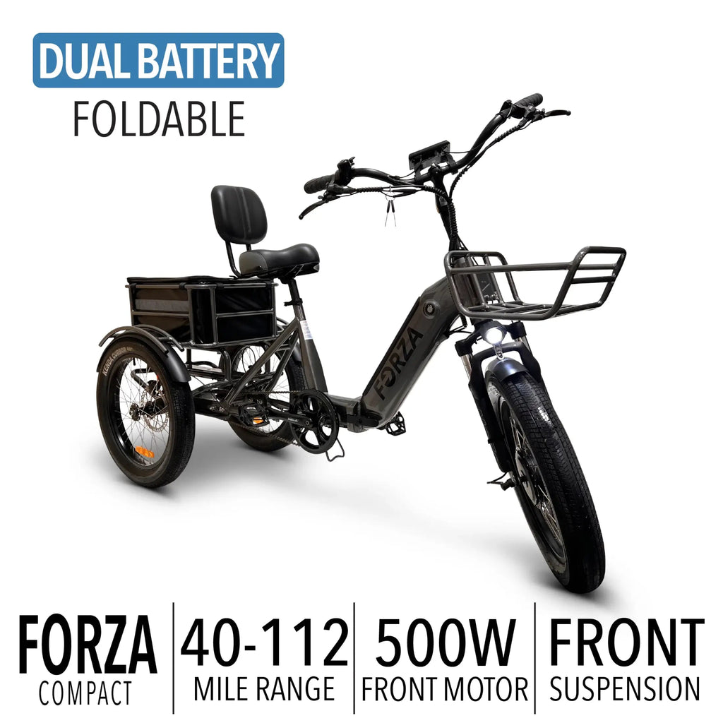 FORZA Compact Foldable Electric Tricycle - UrbanCycling.com