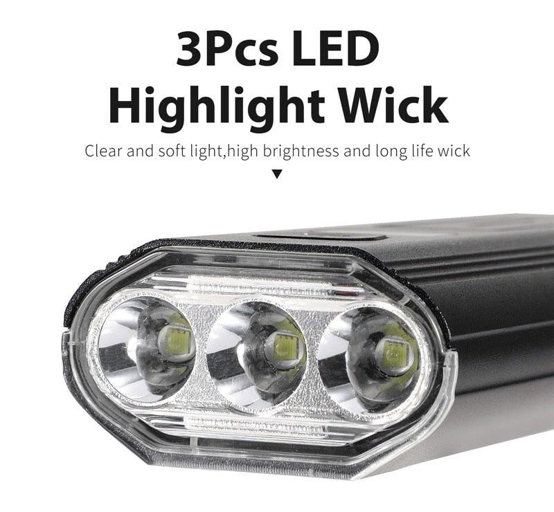 Front Bicycle Light USB Rechargeable LED Bike Light Waterproof Cycling Headlight Climbing Safety Flashlight Lamps Bike Light Super Bright Bicycle Light Easy To Install Fits All Bikes Headlights With Modes - UrbanCycling.com