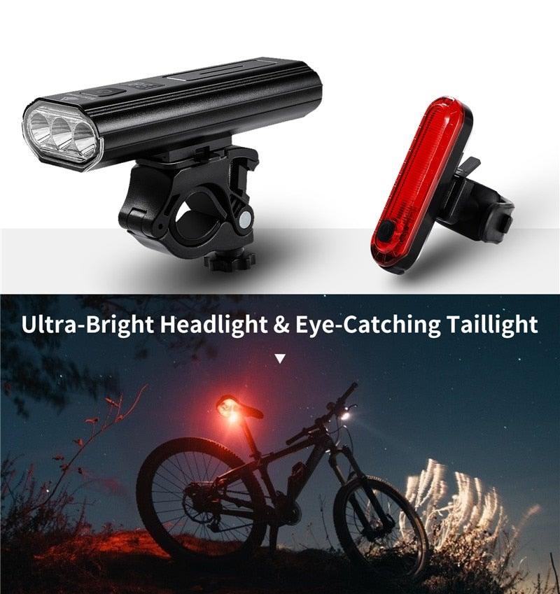 Front Bicycle Light USB Rechargeable LED Bike Light Waterproof Cycling Headlight Climbing Safety Flashlight Lamps Bike Light Super Bright Bicycle Light Easy To Install Fits All Bikes Headlights With Modes - UrbanCycling.com