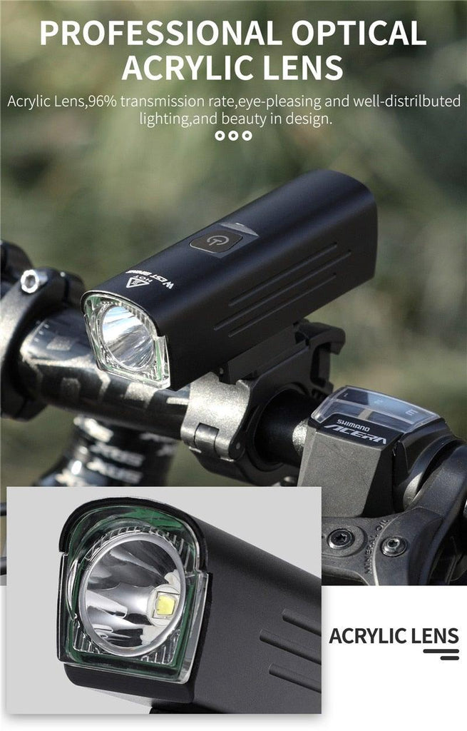 Front Bicycle Light USB Rechargeable LED Bike Light Waterproof Cycling Headlight Climbing Safety Flashlight Lamps Bike Light Super Bright Bicycle Light Easy To Install Fits All Bikes Headlights With Modes - UrbanCycling.com