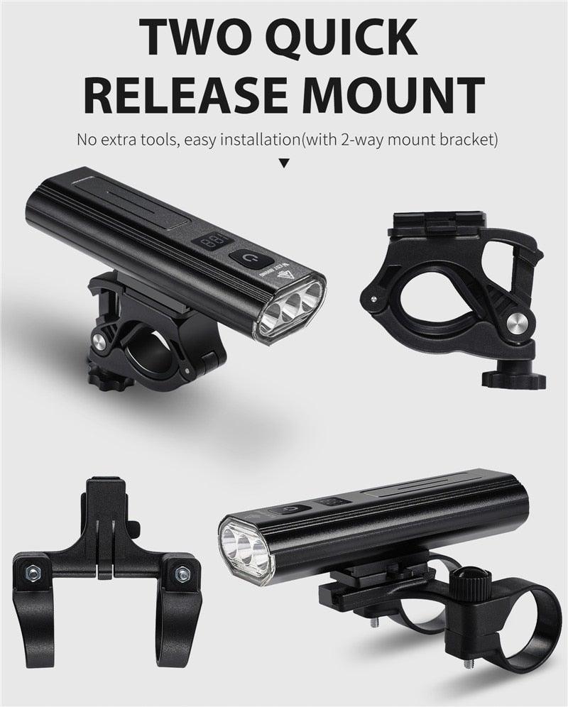 Front Bicycle Light USB Rechargeable LED Bike Light Waterproof Cycling Headlight Climbing Safety Flashlight Lamps Bike Light Super Bright Bicycle Light Easy To Install Fits All Bikes Headlights With Modes - UrbanCycling.com