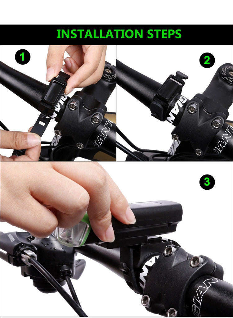 Front Bicycle Light USB Rechargeable LED Bike Light Waterproof Cycling Headlight Climbing Safety Flashlight Lamps Bike Light Super Bright Bicycle Light Easy To Install Fits All Bikes Headlights With Modes - UrbanCycling.com