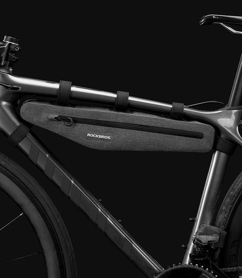 Full Waterproof Bike Bag Front Tube Double Zipper Scratch - resistant Bicycle Bag Bike Accessories Bicycle Top Tube Fashion Bag Water Resistant Cycling Pack Bike Pouch Storage Bag 1.5L - UrbanCycling.com