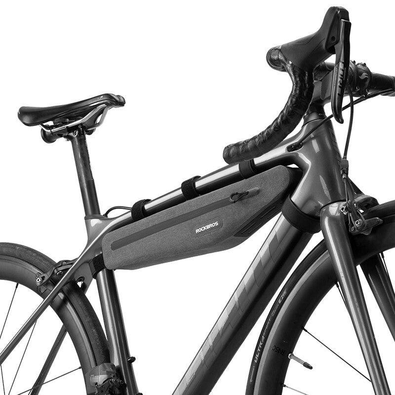 Full Waterproof Bike Bag Front Tube Double Zipper Scratch - resistant Bicycle Bag Bike Accessories Bicycle Top Tube Fashion Bag Water Resistant Cycling Pack Bike Pouch Storage Bag 1.5L - UrbanCycling.com