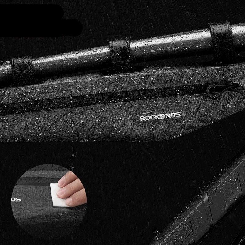 Full Waterproof Bike Bag Front Tube Double Zipper Scratch - resistant Bicycle Bag Bike Accessories Bicycle Top Tube Fashion Bag Water Resistant Cycling Pack Bike Pouch Storage Bag 1.5L - UrbanCycling.com